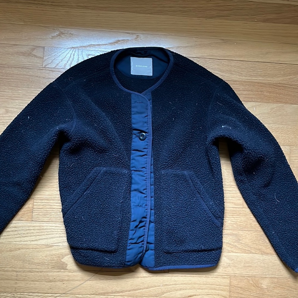 Everlane Navy Fleece Jacket